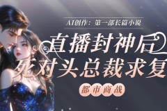 AI第一部网络小说《直播封神后，死对头总裁求复合》